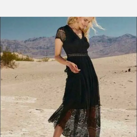 Altar'd State Maxi Dress,Black lace Large - Picture 4 of 14
